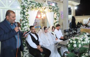 مراسم باشکوه جشن ازدواج مددجویان تحت پوشش سازمان بهزیستی شهرستان گچساران برگزار شد.