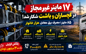 کشف ۱۷ ماینر غیرمجاز در گچساران و باشت؛ مصرف برق ۸۵ ماینر معادل هزار خانوار